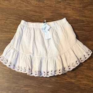 American Eagle Outfitters Lilac Mini Skirt with Purple Embroidery